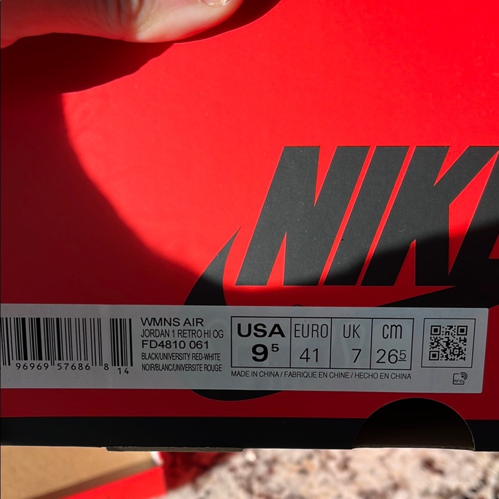 Nike Women's Air Jordan 1 Retro High OG - Black and Red